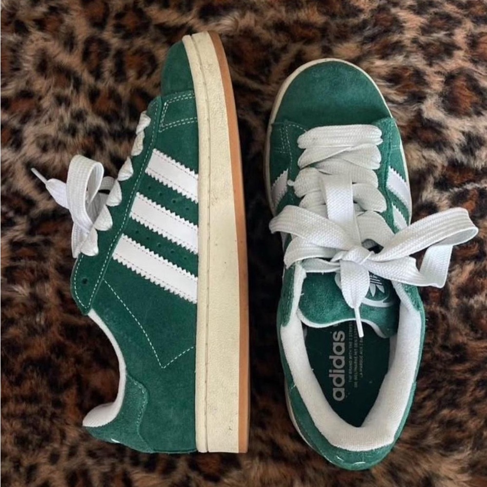Adidas Forest Green Classic Campus 00s Green and White Sneakers
